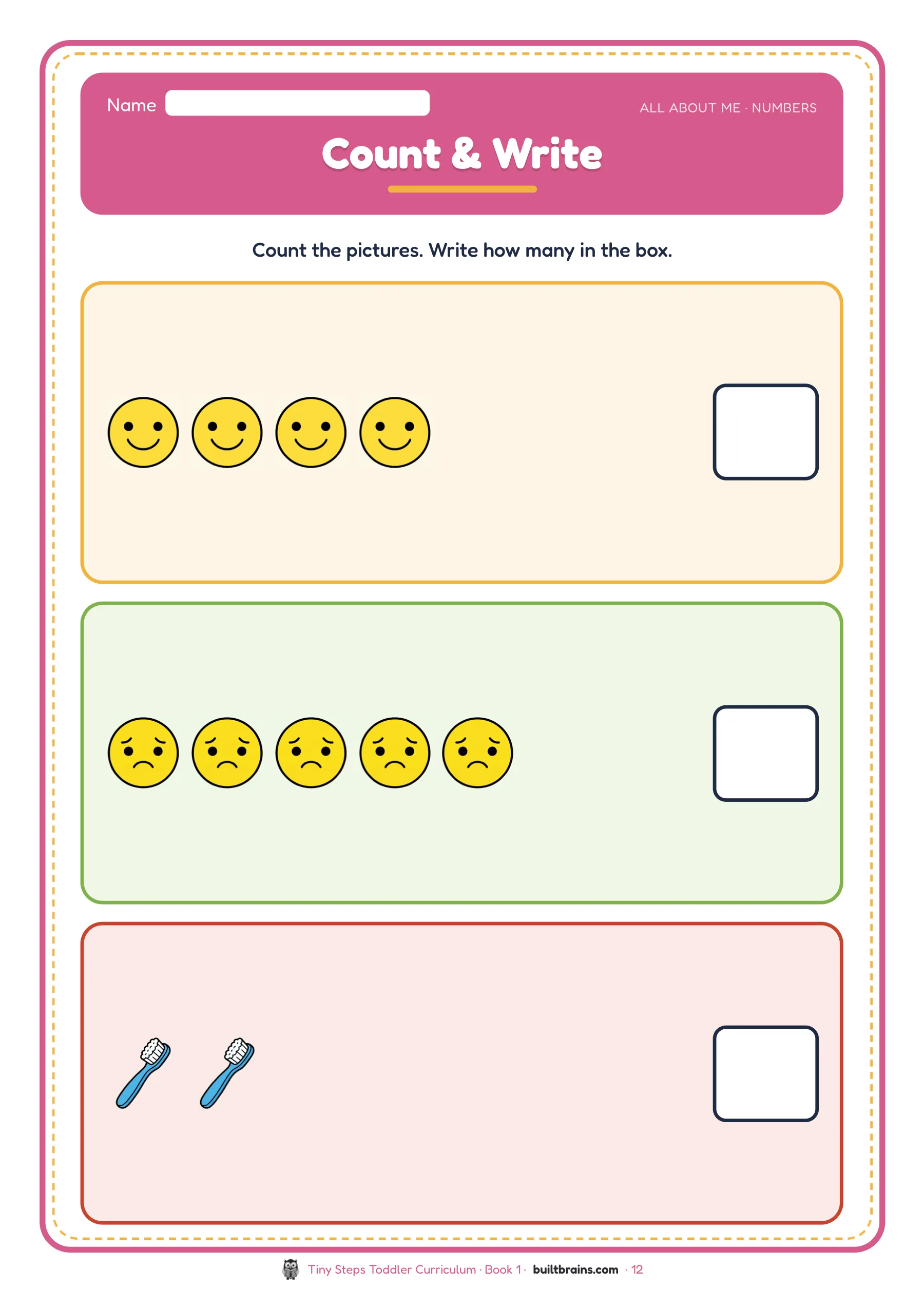 Tiny Steps Toddler Curriculum — page preview 7