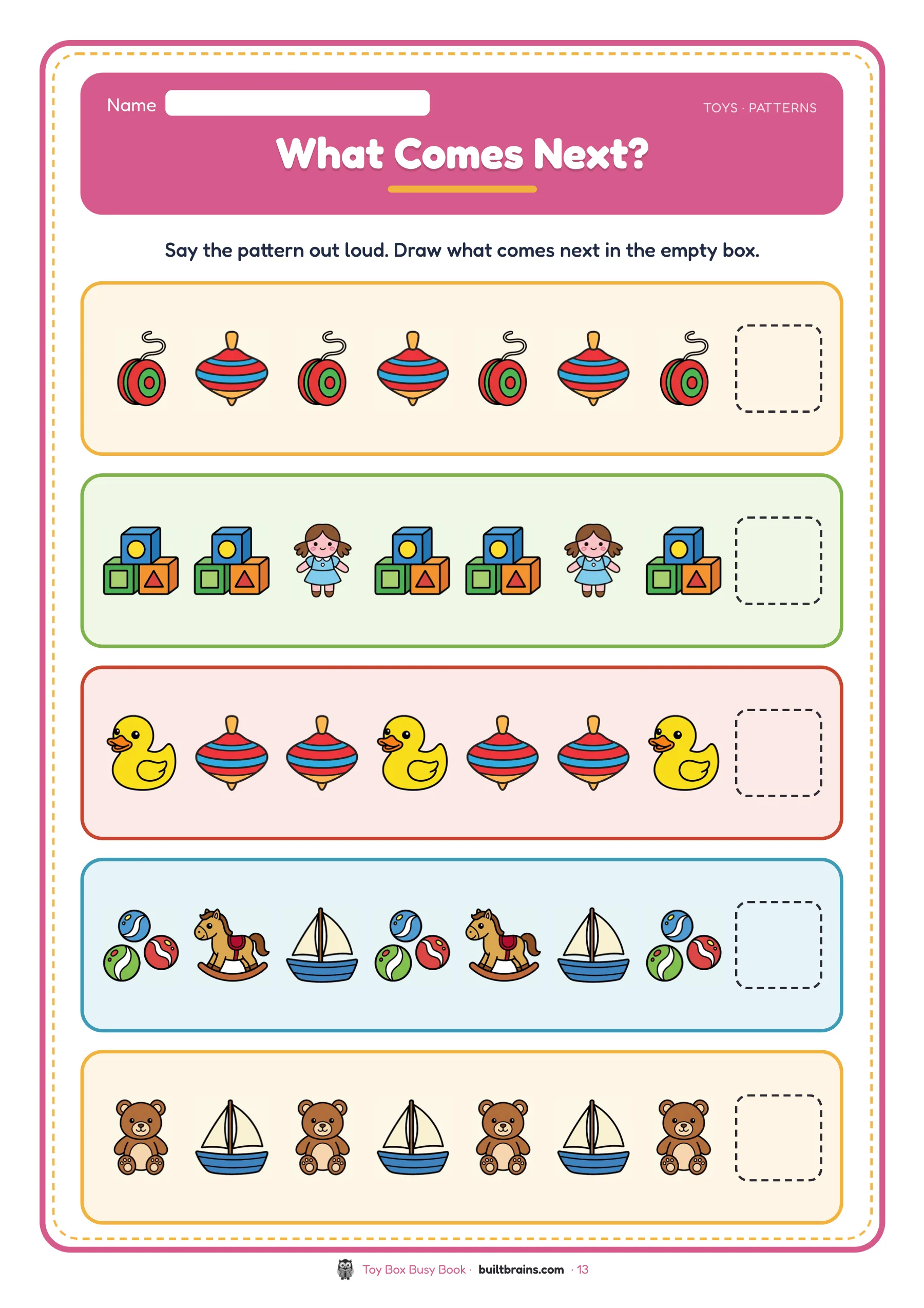 Toy Box Busy Book — page preview 6