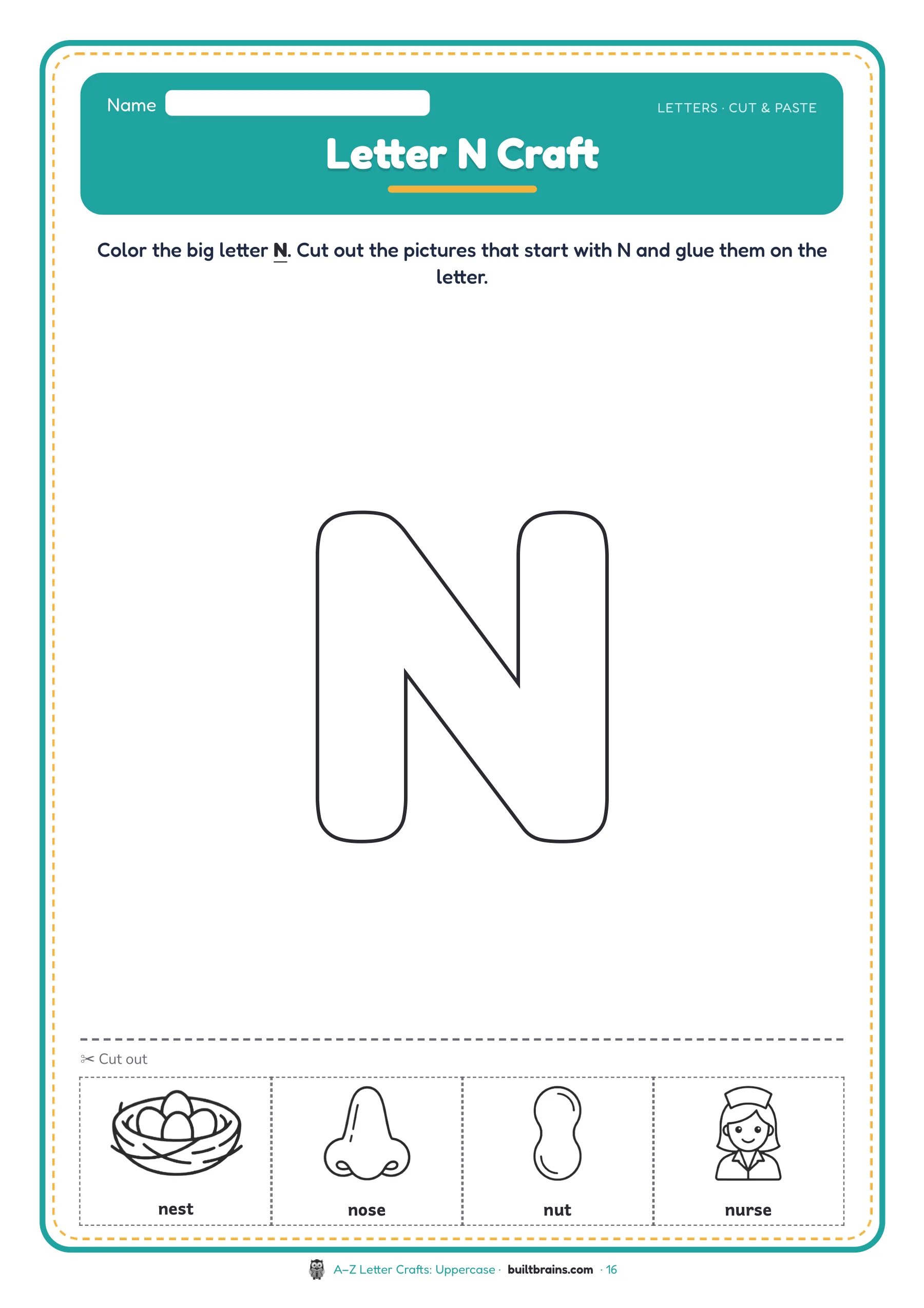 A–Z Letter Crafts: Uppercase — page preview 5