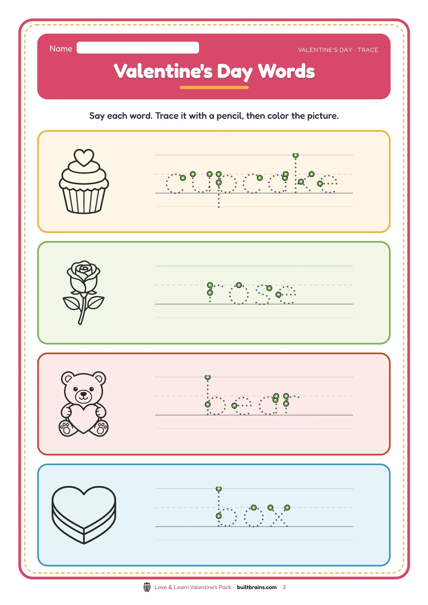 Love & Learn Valentine's Pack — page preview 1