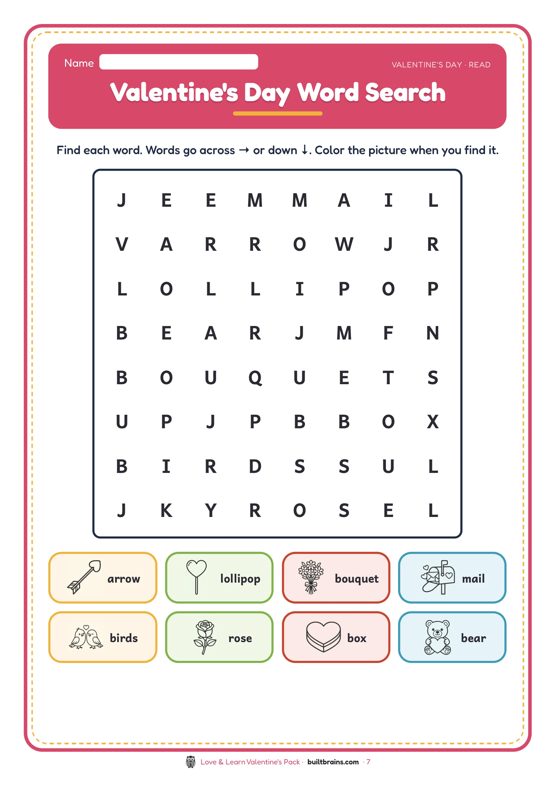 Love & Learn Valentine's Pack — page preview 2