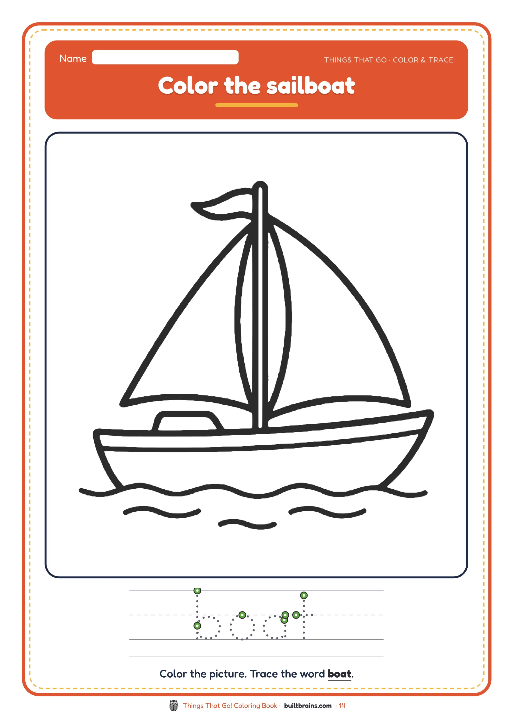 Things That Go! Coloring Book — page preview 7