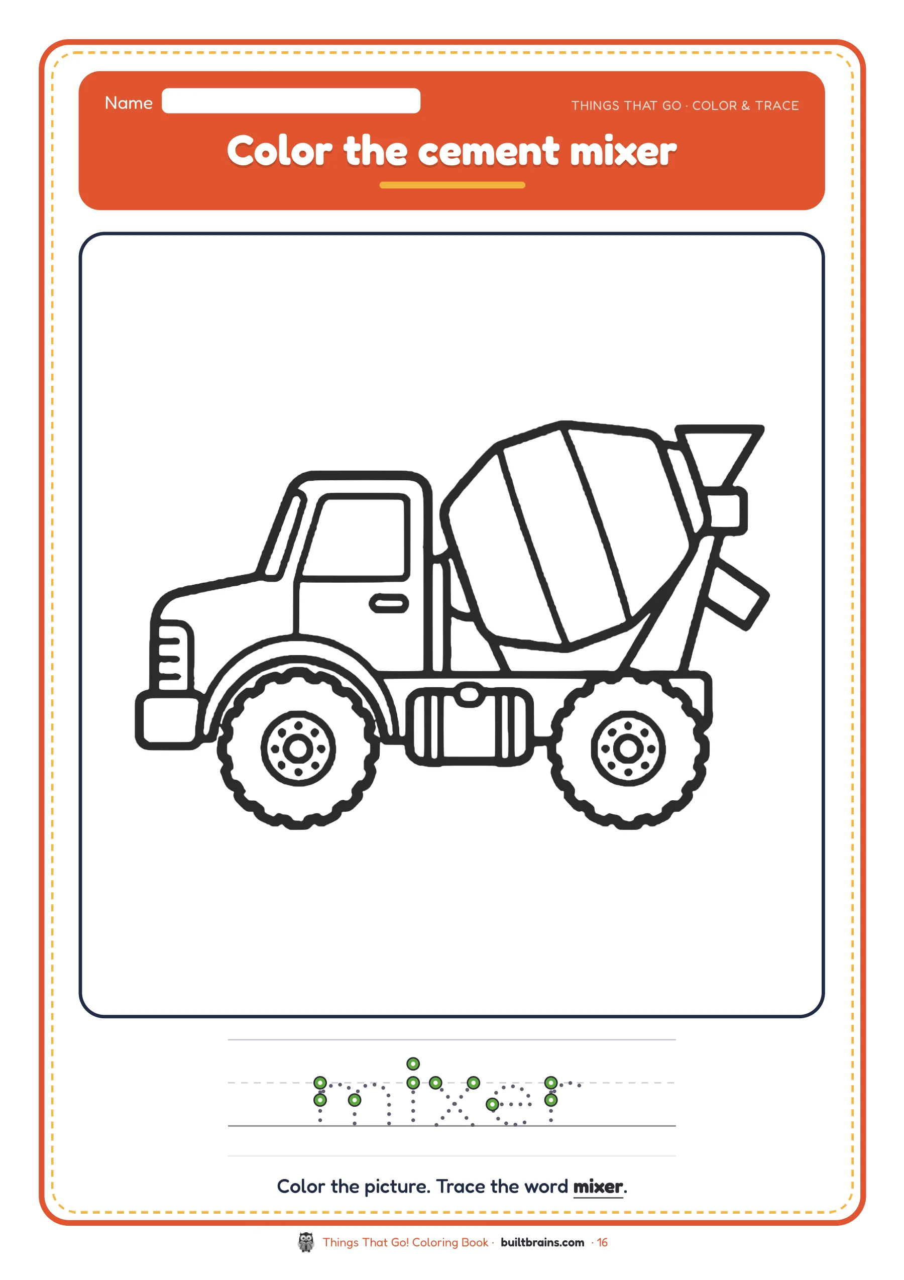 Things That Go! Coloring Book — page preview 8