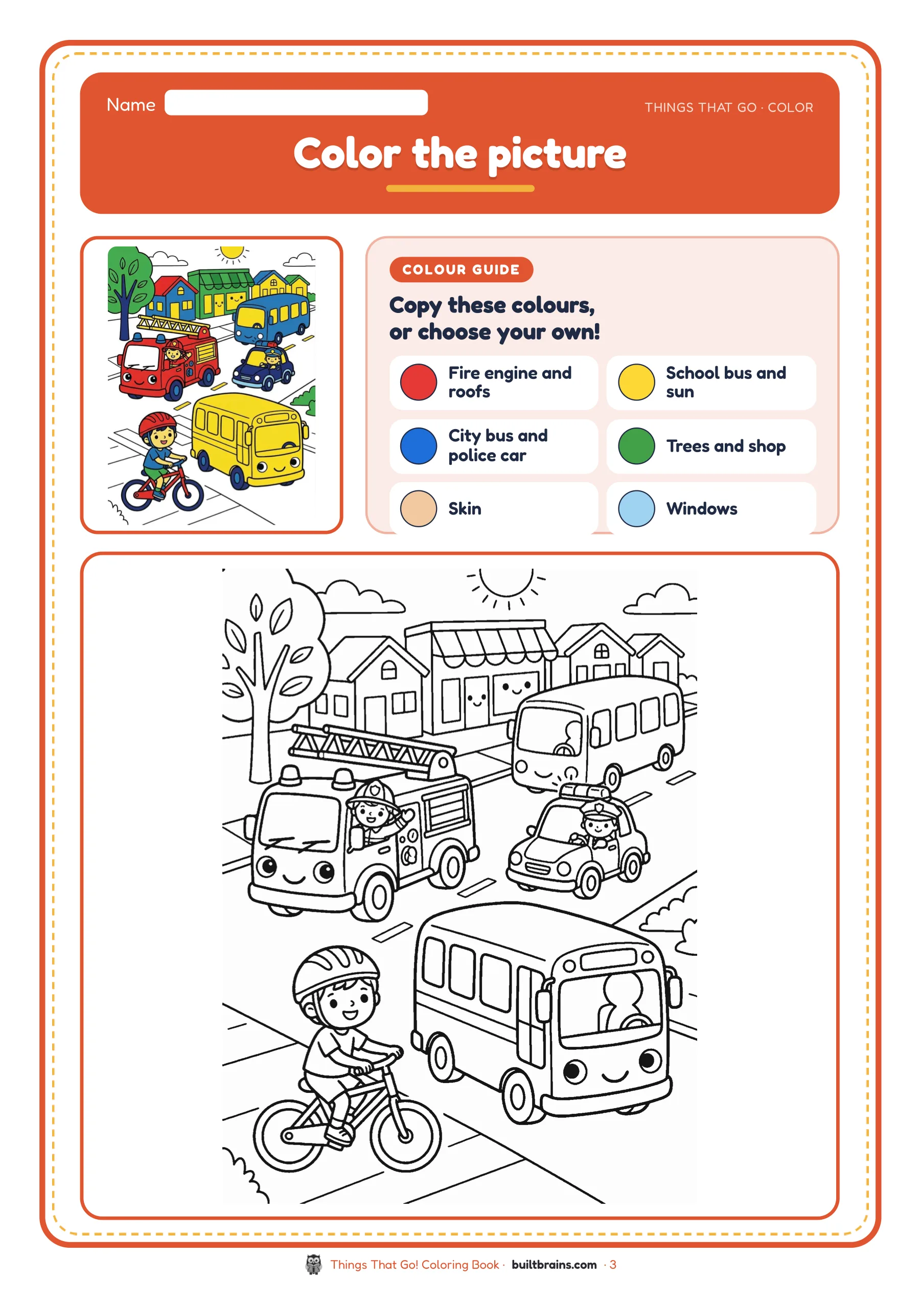 Things That Go! Coloring Book — page preview 1