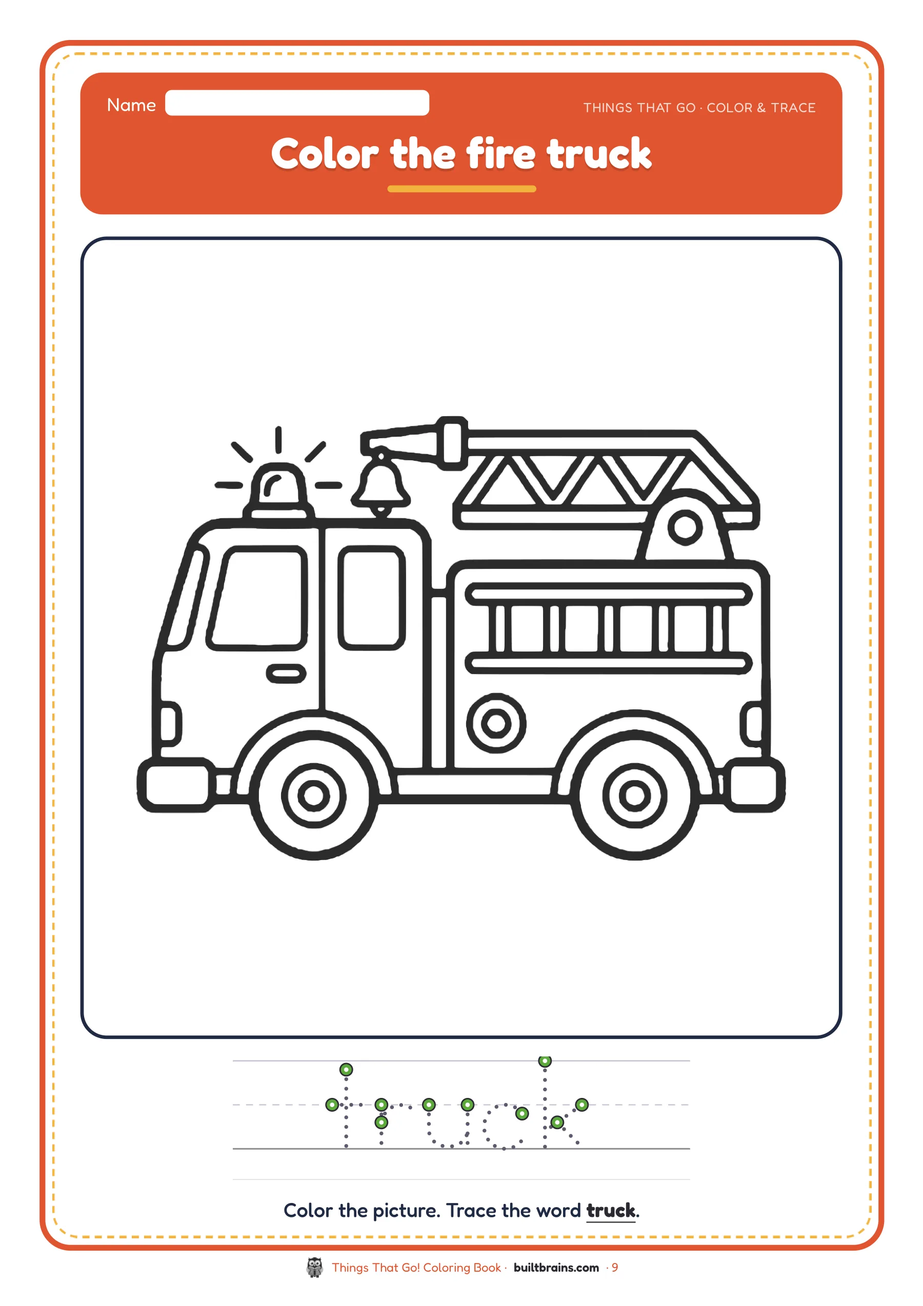 Things That Go! Coloring Book — page preview 5