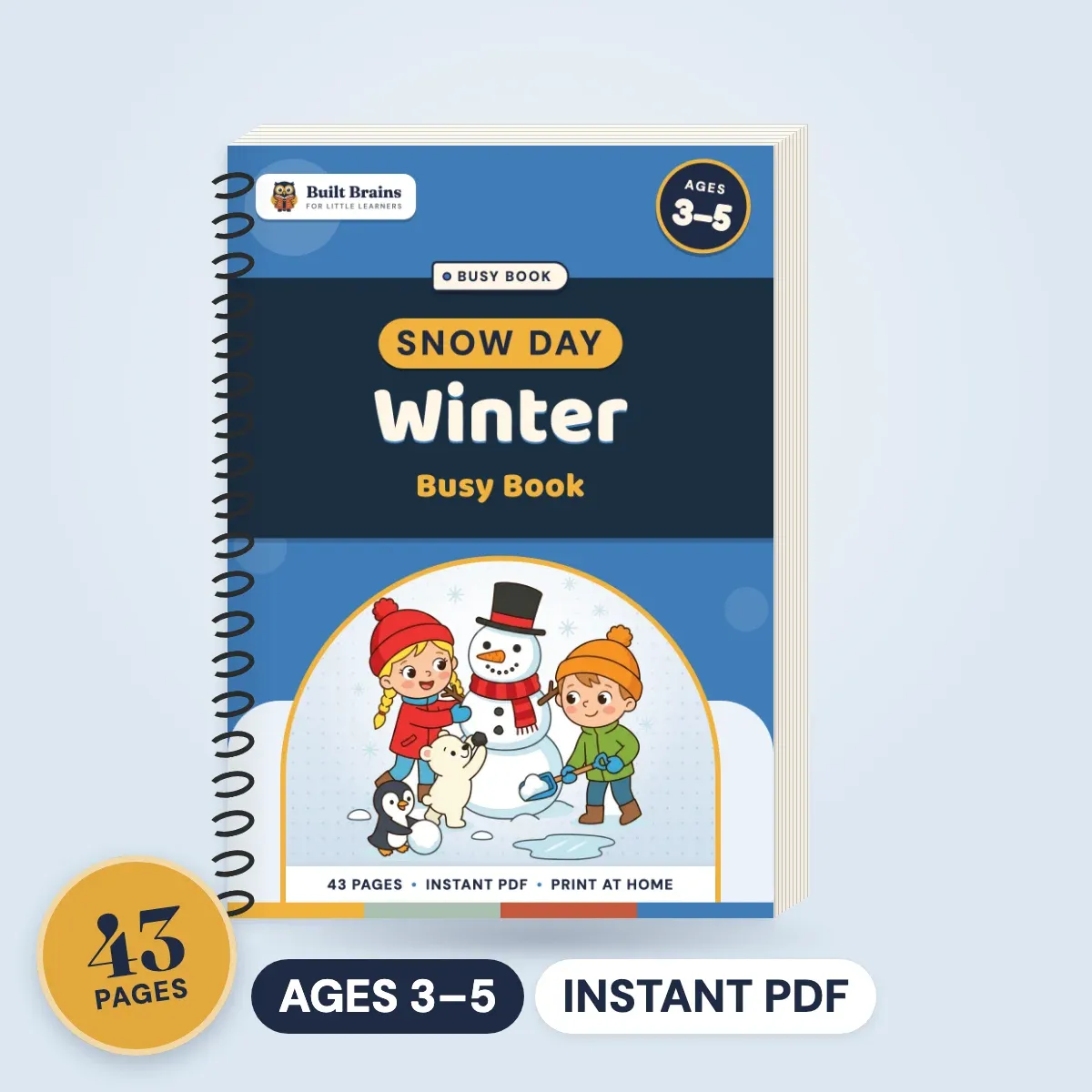 Snow Day Winter Busy Book