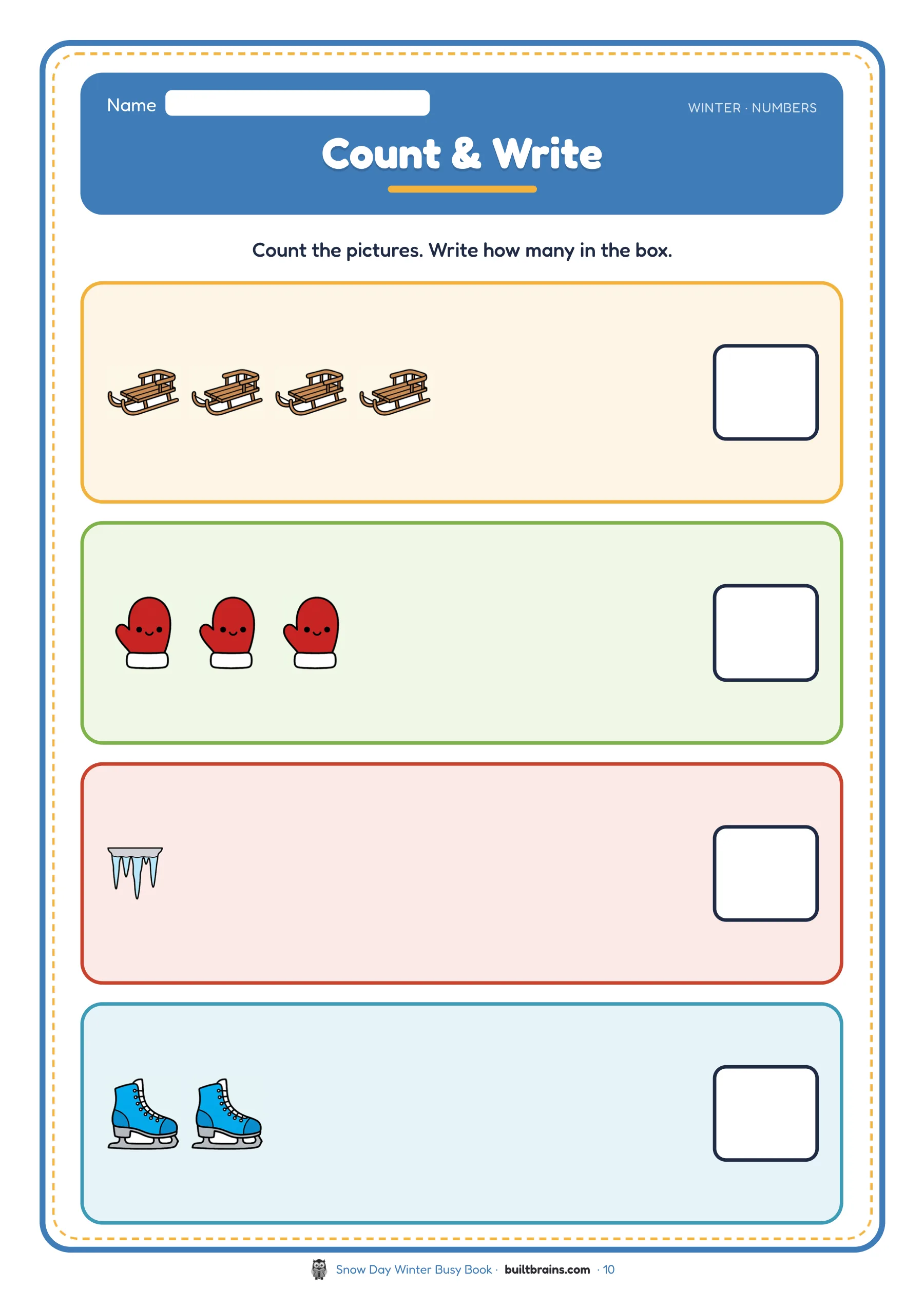 Snow Day Winter Busy Book — page preview 5