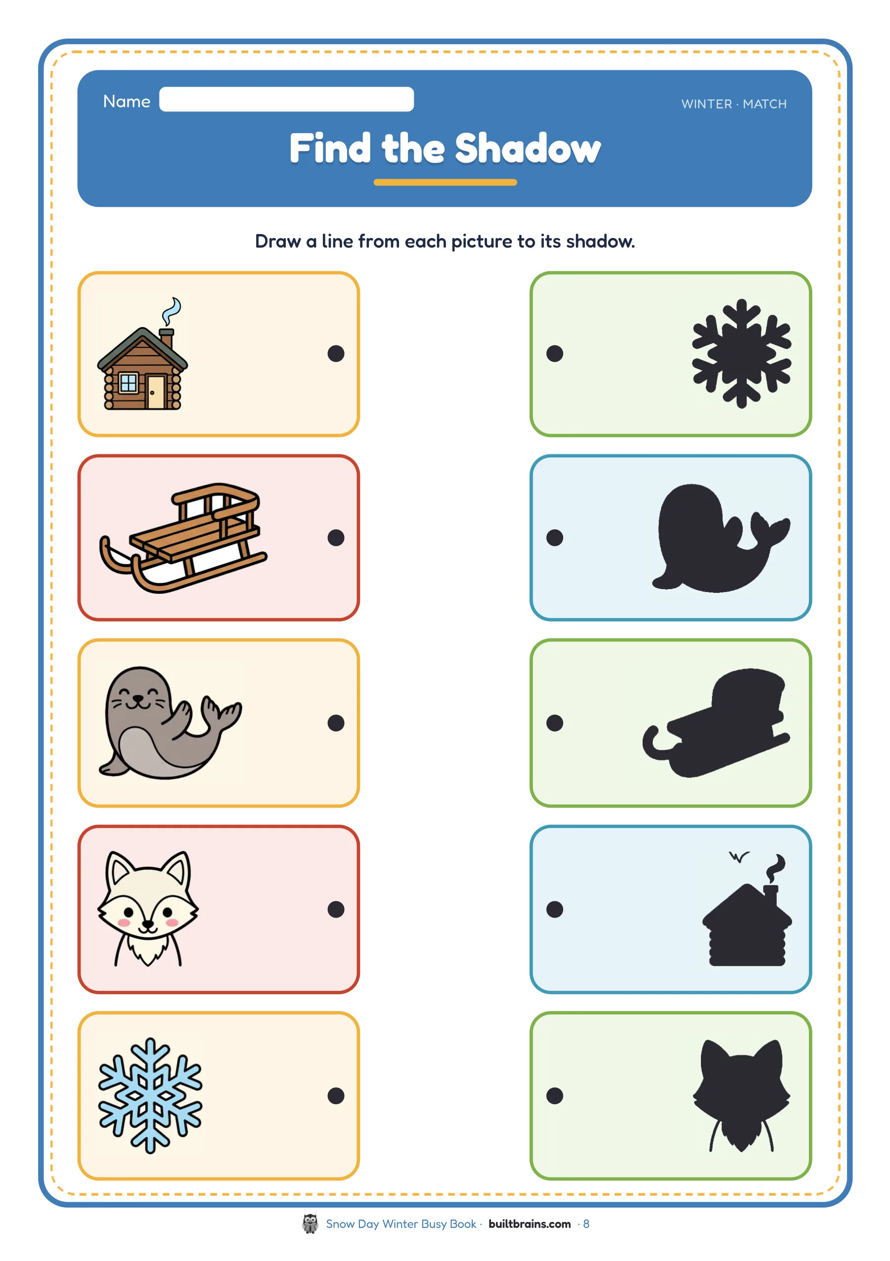 Snow Day Winter Busy Book — page preview 4