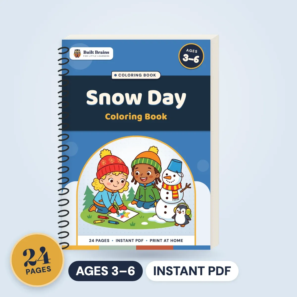 Snow Day Coloring Book