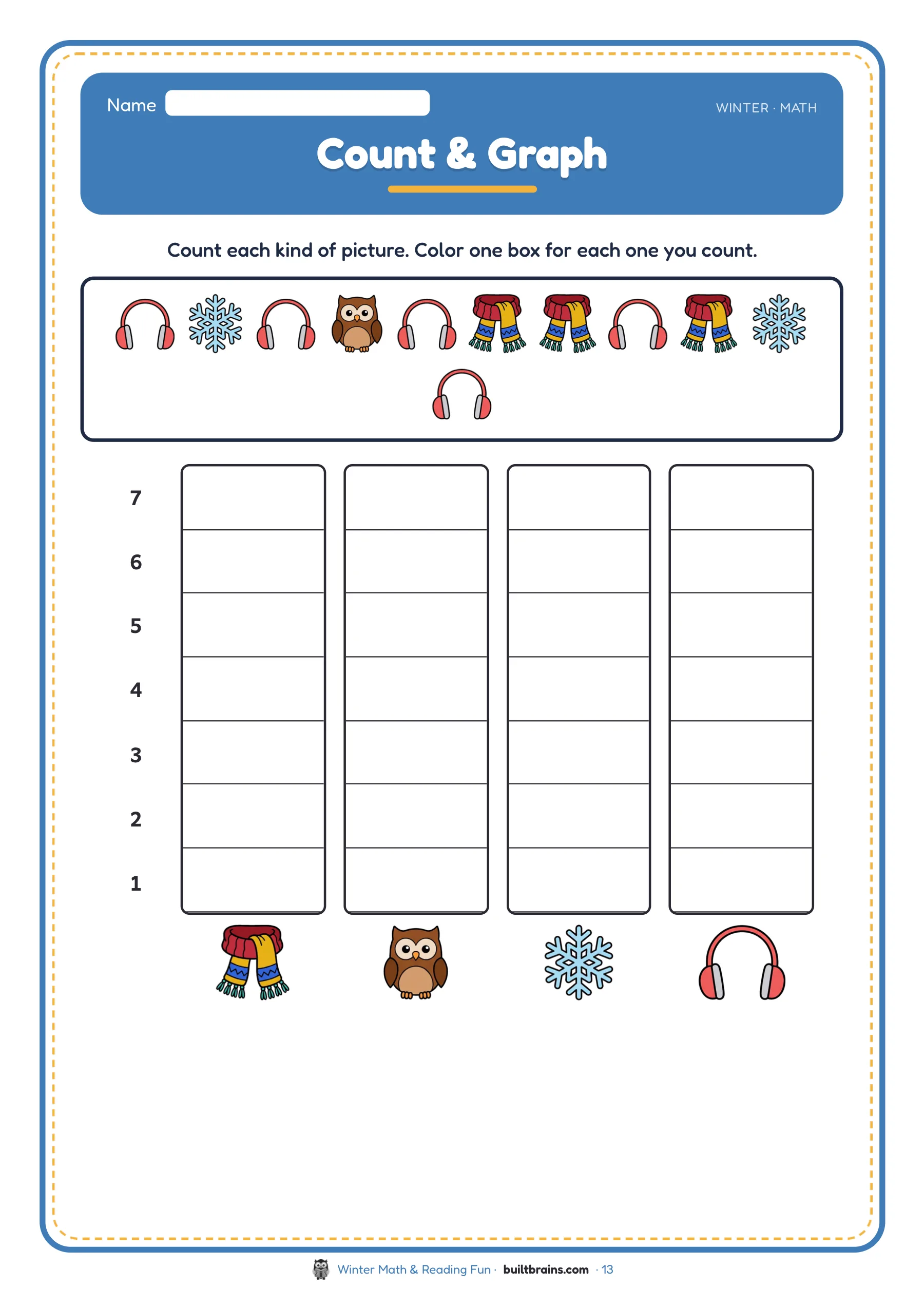 Winter Math & Reading Fun — page preview 6