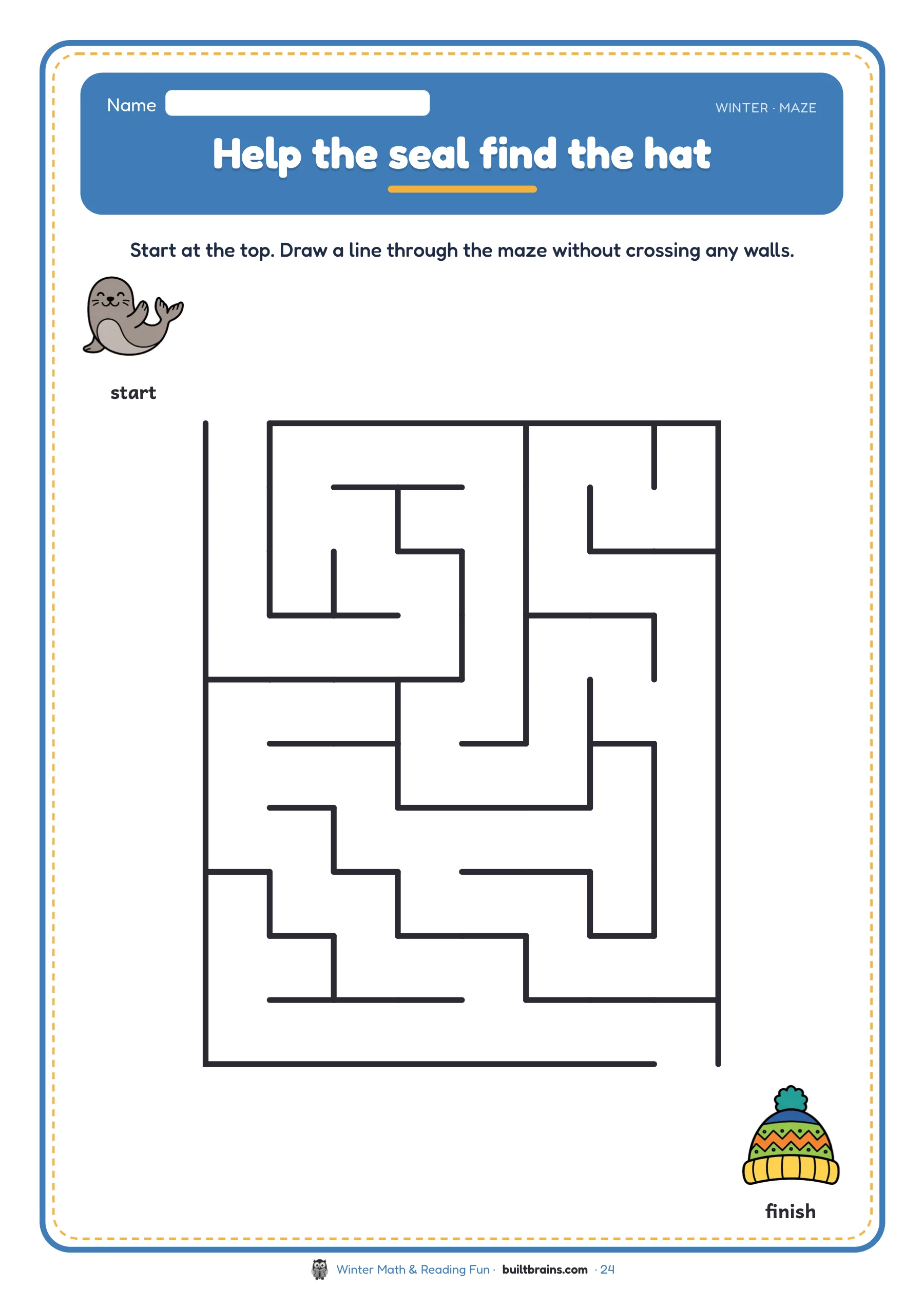 Winter Math & Reading Fun — page preview 8
